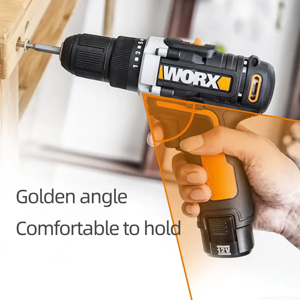 Worx-taladro de impacto inalámbrico, 2x20V, WX371.1, destornillador  eléctrico recargable + luz LED, herramientas eléctricas de mano para el  hogar - AliExpress