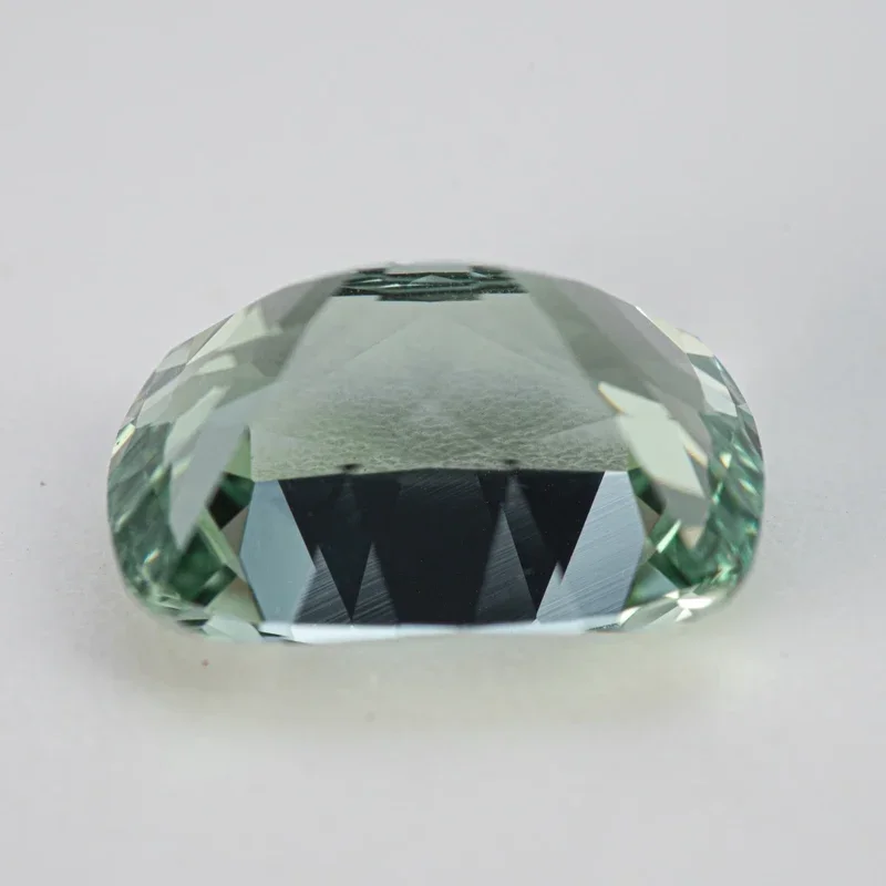 Lab Grown Sapphire green Color Rectangular Cushion Shape VVS1 Gemstone Charms DIY for Jewel Making Selectable AGL Certificate
