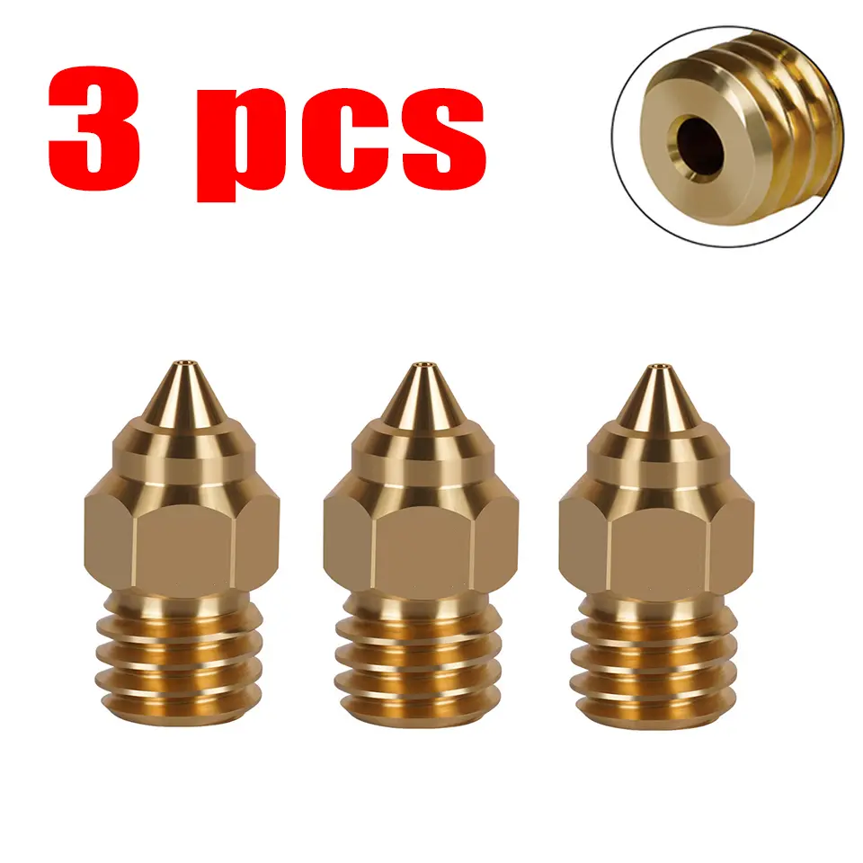 MK8 Nozzle For CR-6 SE Hard Steel Brass Copper Plated Nozzles for CR6 SE CR5 Pro Ender 3 S1 Pro CR10 V2 Ender5 Nozzle 0.4 0.6mm image 14
