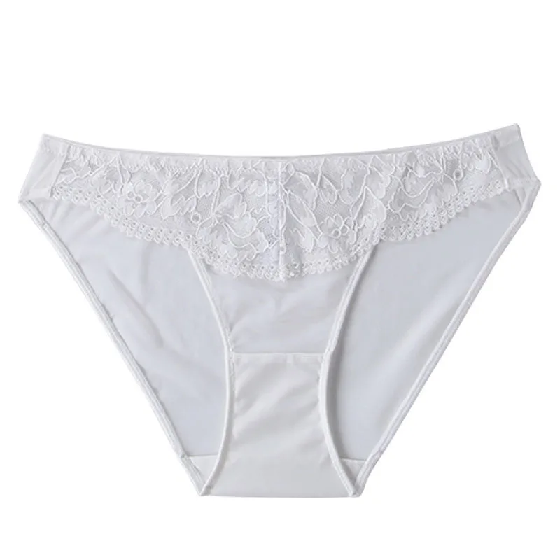 Jessie Women's briefs lace sexy underwear mid-waist breathable simple underwear for girls pure cotton file comfort