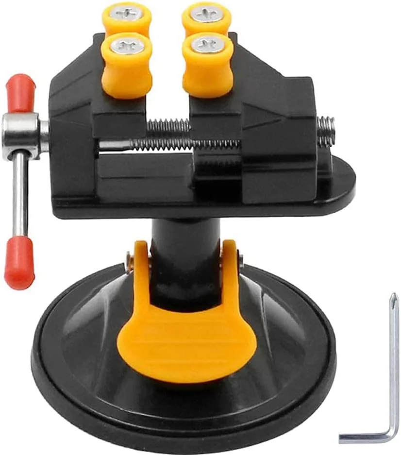 Universal Mini Drill Press Vise Suction Cup Carving Vise 360 Degrees Rotatable Adjustable Table Bench Vice for Jewelry Watch