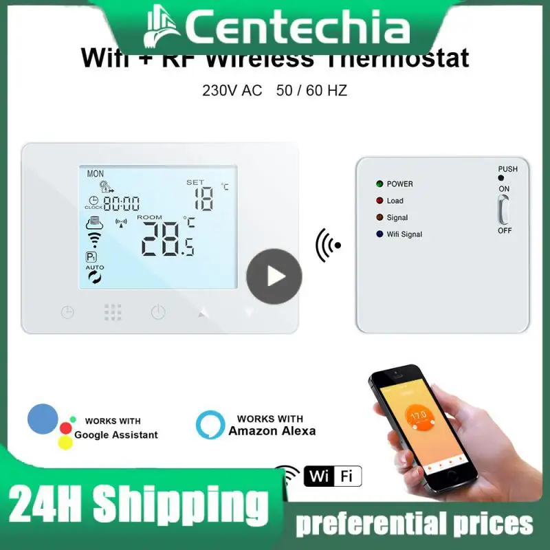 

WiFi Smart Thermostat Wall-Hung Gas Boiler Water Electric Gas Temperature Controller Device Work With Alexa Home