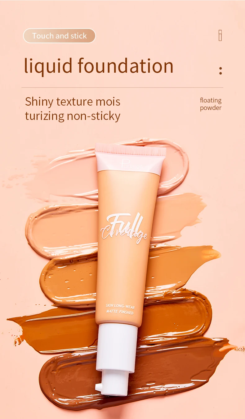 Description Picture 4 of item40ML Professional Foundation Cream Full Concealer Makeup Cosmetics Waterproof Lasting Base Brighten Whitening Cover Dark Circles