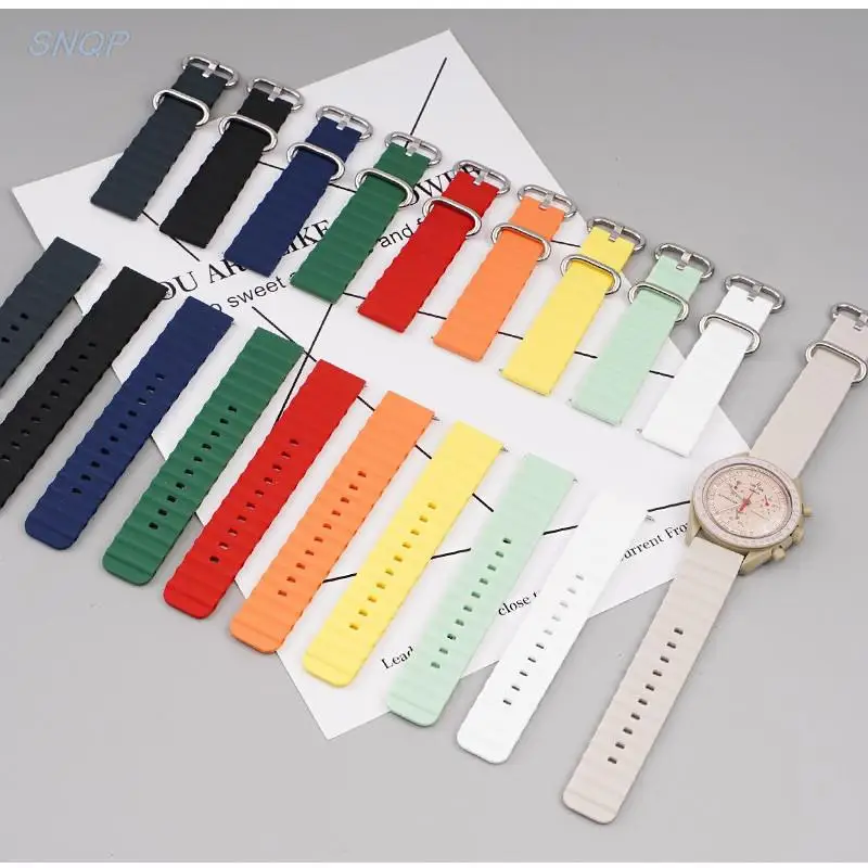 20Mm 22Mm Ocean Strap Per Omega Moon Watch Sport Cinturino In Silicone Per Samsung Galaxy Watch 4/Classic/5/Pro 40Mm 44Mm 42Mm 46Mm 45Mm