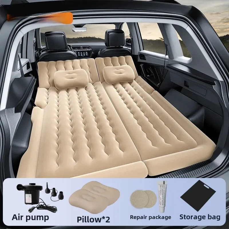 SUV Car Inflatable Bed Trunk Leveling Pad Mattress Sleeping Pad Car Converted Bed Foldable Travel Camping