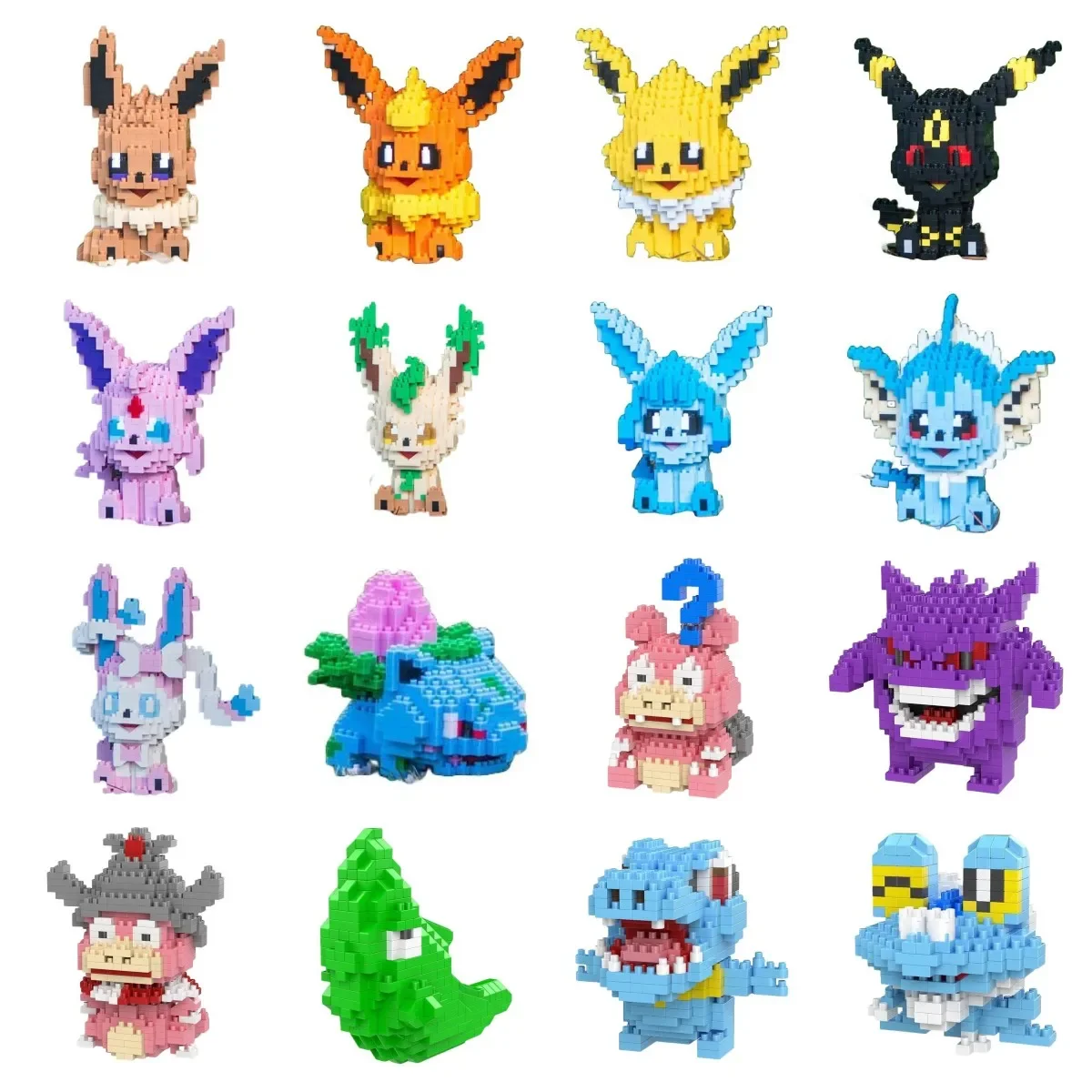 

Pokemon 81 Style Pokemon Blocks Building Blocks Kawaii Cartoon Picachu Animal Mini Model Education Game Graphics Pokemon Toys