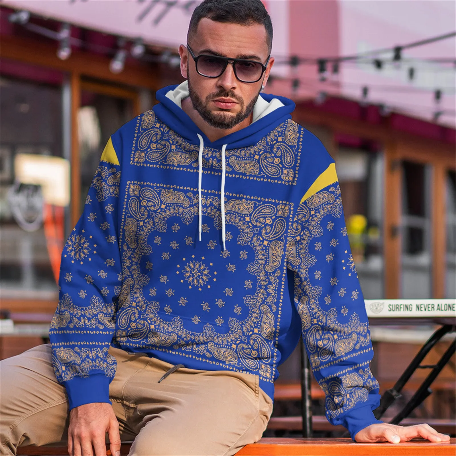 HX Royal Blue Clothing Retro Tattoos Anime Art Print T-shirts Sweatshirts Hoodie Pants Male Female Cosplay Costumes Dropshipping 2
