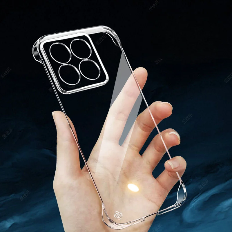 Frameless Slim Clear Hard PC Case For Xiaomi Mi 14 Pro ShockProof Coque Phone Cases For Xiaomi 14 14Pro Back Cover Shell 2