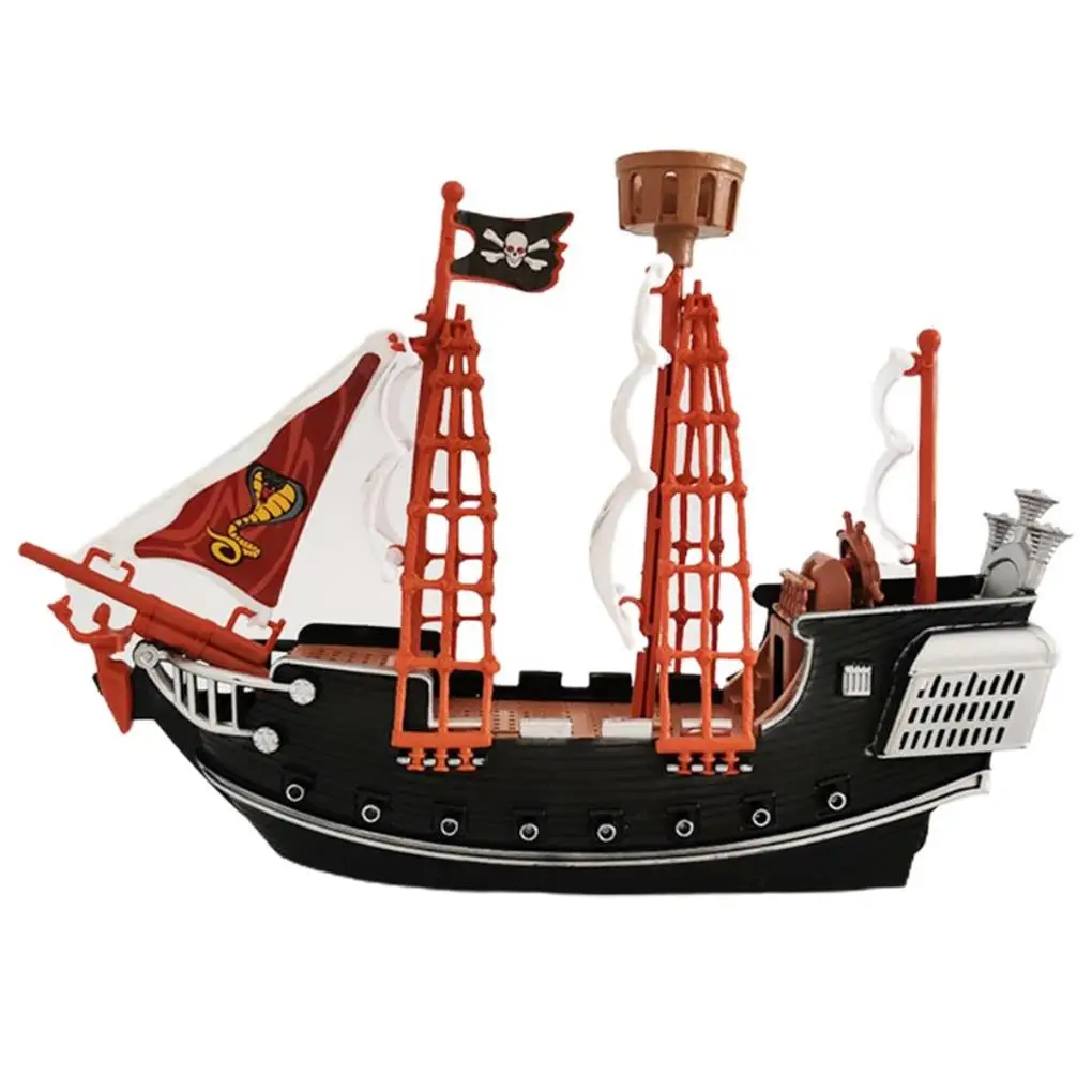 Kids Pirate Toys Pirates Ship Plaything Interesting Unique Boats Model Playthings Table Ornament Boat Toy for Home Kindergarten 3