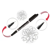 10pcs Dual-Tip Permanent Markers – Black Ink, Fine & Thick Tips – Ideal for Drawing, Calligraphy, Sketchbooks, Fabric, Wood 4
