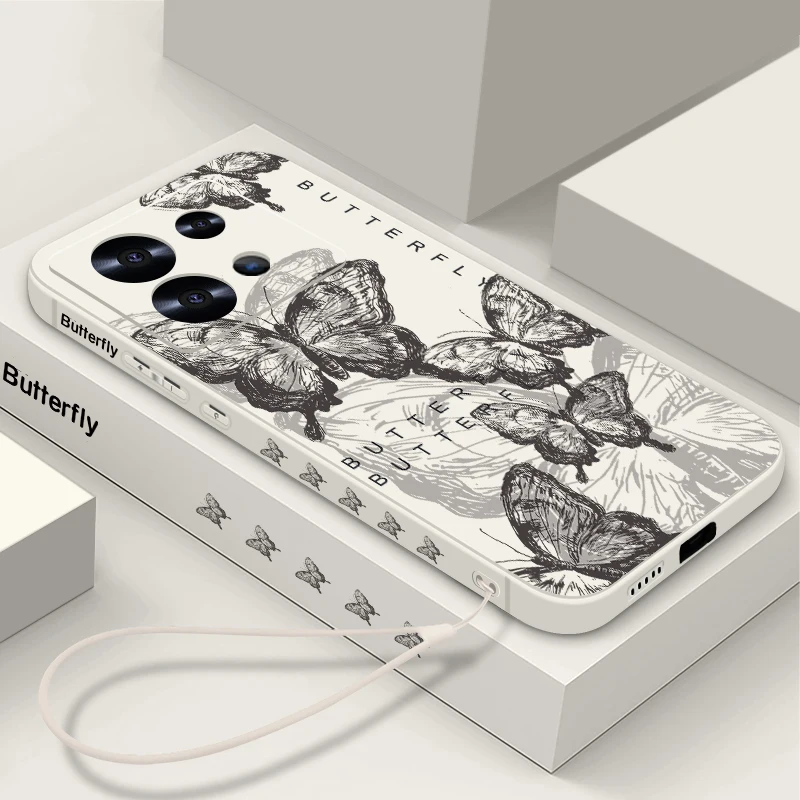 Butterfly Lanyard Phone Case with Strap and Stylish Design