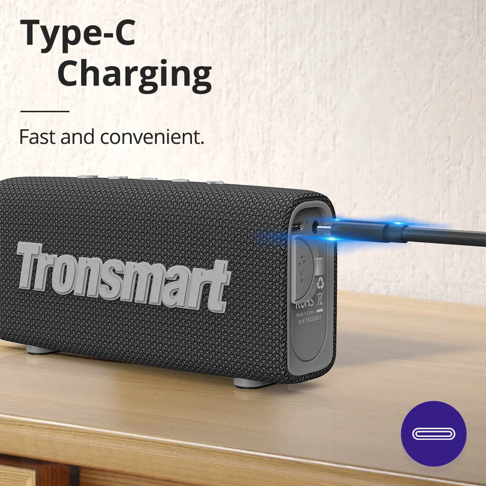 US $21.99 Tronsmart Trip Bluetooth 5.3 Speaker Dual-Driver Portable Speaker with IPX7 Waterproof, True Wireless Stereo for Outdoor