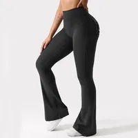 2024 Newest Women Wide Leg High Stretch Yoga Leggings Naked Feeling Compression Fitness Workwear with pockets Yoga Pant ﻿ 2