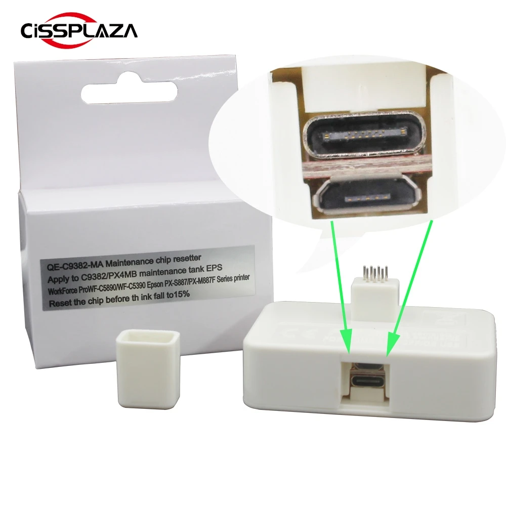 1X C9382 Maintenance Box Chip Resetter Compatible for Epson WF-C5310 WF-C5810 WF-C5390 WF-C5890 WF-C5390a WF-C5890a,maintenance box chip resetter