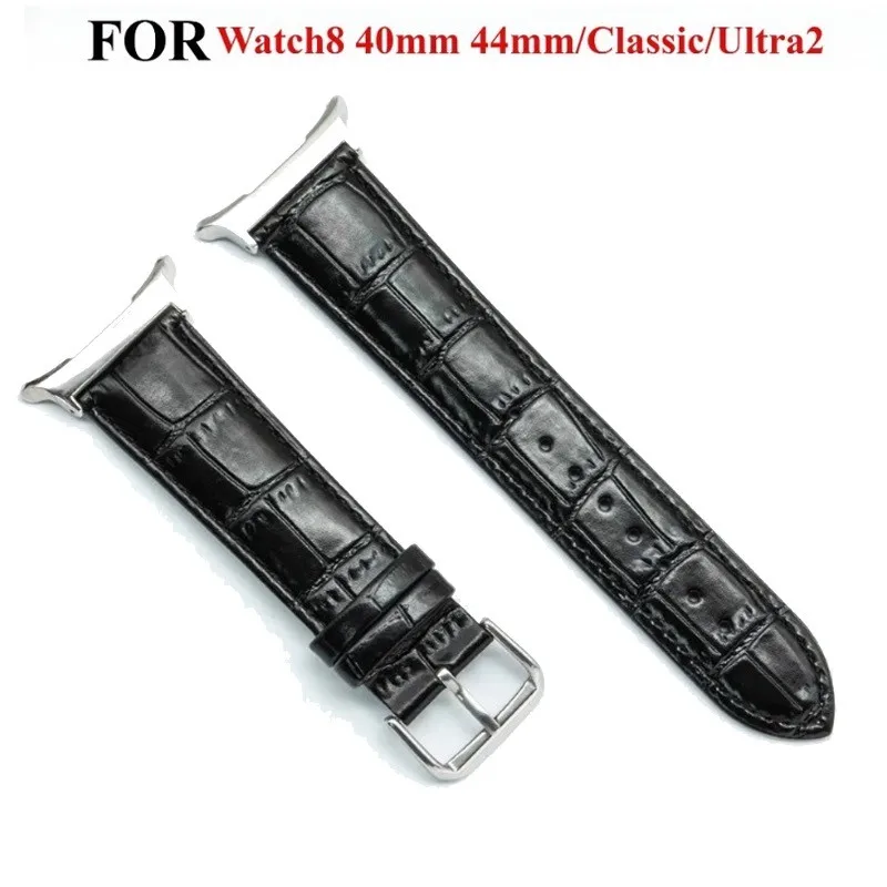 Premium Leather Strap Bracelet for Galaxy Watch 8 Ultra - No Gaps Design, 40mm/44mm Classic