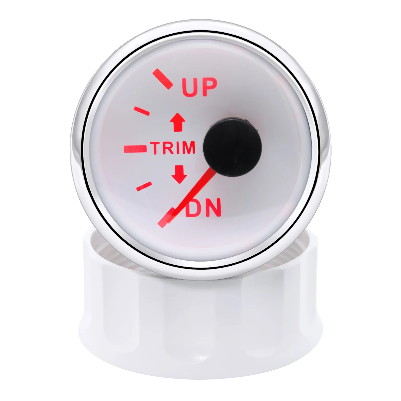 AD 52mm Marine Trim Tilt Indicator Meter 2 Inch Boat Trim Gauge for Inboard Outboard Engine with Red Backlight 9-32V Trim Meter