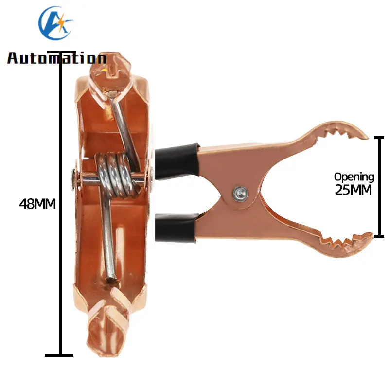 50A Red + Black 80mm Crocodile Car Caravan Van Battery Test Lead Clips 2/10Pcs Alligator Clips Connector Plug Power