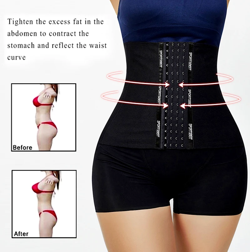 Slimming Waist Trainer Sports Belt Shapewear Waist Cincher Body Shaper  Strap for Women Fajas Girdles Fat Compression Firm Corset