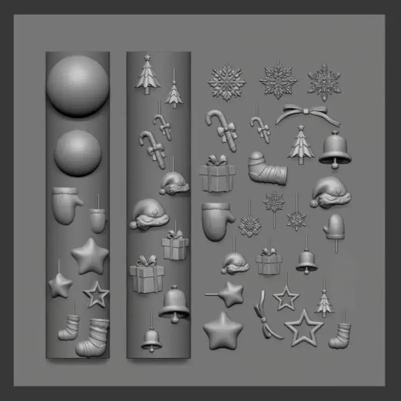 크리스마스 시리즈 3D 네일 아트 실리콘 몰드 산타클로스 곰 눈송이 디자인 DIY 투명 매니큐어 장식 템플릿