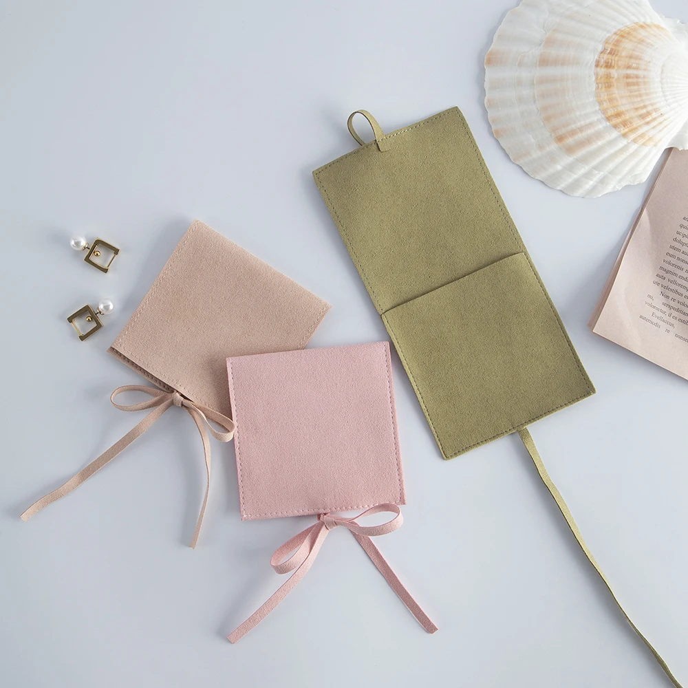 100pcs Microfiber Jewelry Gift Bags Wedding Favors For Guests Bulk Candy Organizer Bag Rings Earrings Cosmetic Packaging Pouch