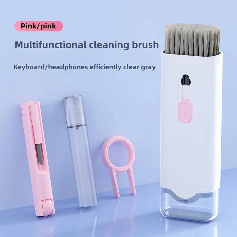 Keyboard Cleaning Kit 7-in-1 Laptops Cleaner with Keycap Puller, Multifunctional Keyboard Brush Cleaning Set for Airpods Phone 6
