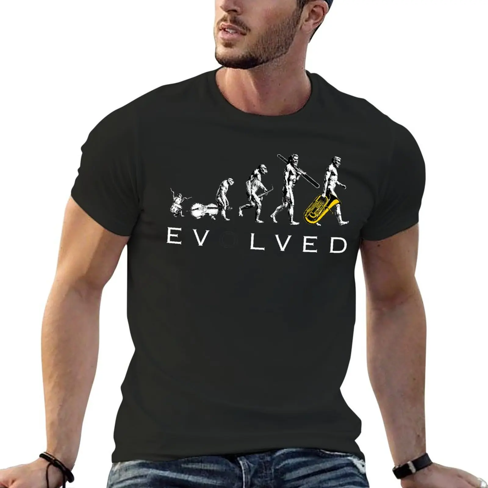 Tuba Evolution Essential For Sale Harajuku T-Shirt Sport Tees Creative Geeky Fitness Taglia Usa