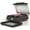 Smokeless Indoor Grill&Griddle,14'' Interchangeable Nonstick Plates,Dishwasher-Safe Removable Mesh Lid,Even Edge-to-Edge Cooking 1