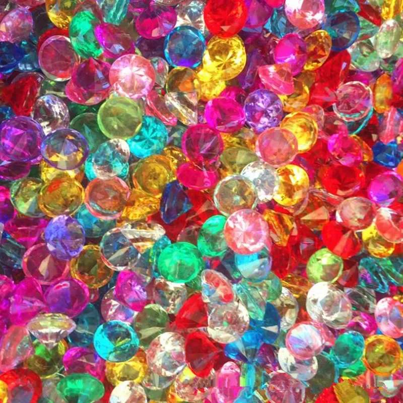 60 Faux Diamants Acryliques Multicolores 20mm - Pour Chasse Au Trésor Enfants, Décoration Mariage, Événements - 5
