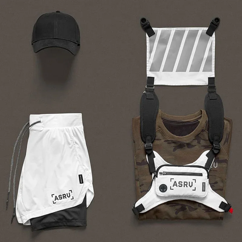 Bolsas multifuncionais de peito masculino, colete antifurto, bolsas de cintura de segurança, bolsa para equipamento hip hop, bolso de viagem, nova moda, 2024