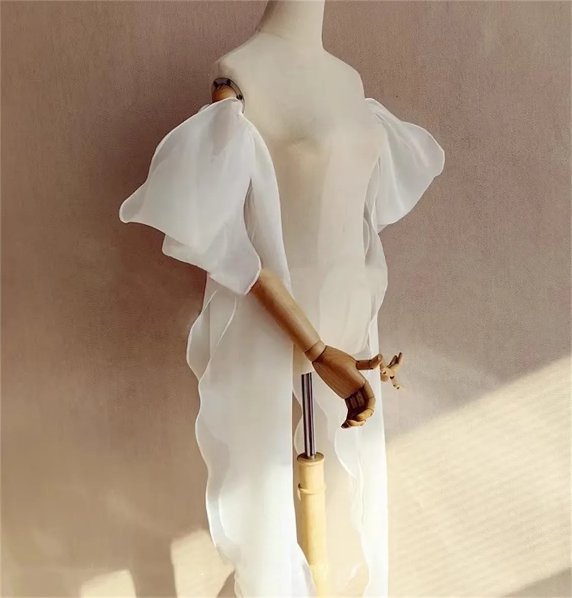 Organza Wedding Decoration Bride Sleeves with Ribbon For Women Formal Party wedding dress gloves wedding sleeve accessories