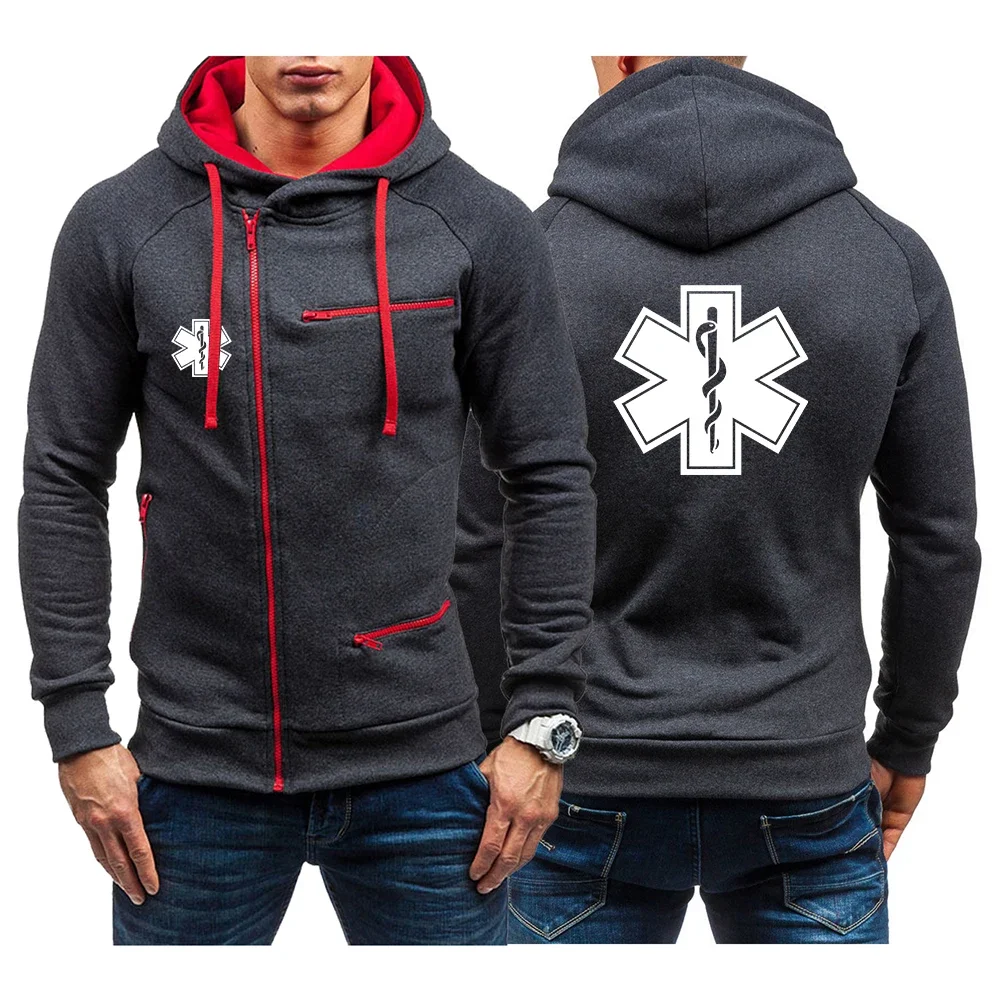 

2024 New Men Spring Autumn EMT Paramedic Emergency Medical Hoody Five Color Hoody Outerwear Available Casual Comfortable Tops