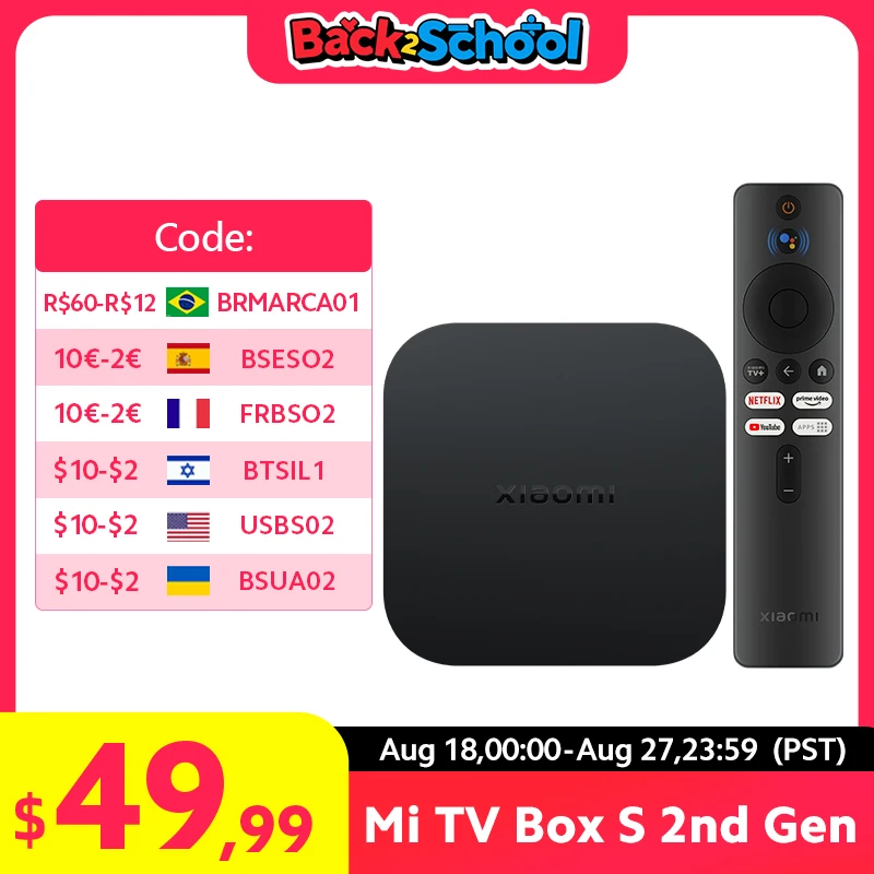 スマートテレビボックスXiaomi Mi Box S（2023年第2世代） グローバルバージョン Xiaomi Mi TV Box S 第 2 世代 4K Ultra