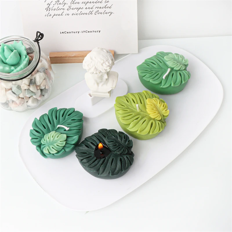Large Palm Leaf Silicone Soap Mold Turtle Leaf Handmade Soap Mold DIY Foliage Shape Aromatherapy Gypsum Moulds silicone mold,soap molds