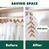 50Pcs Mini Clothes Hanger For Wardrobe Connector Hook Plastic Wardrobe Coat Extender Clips Holder Space Saving 4