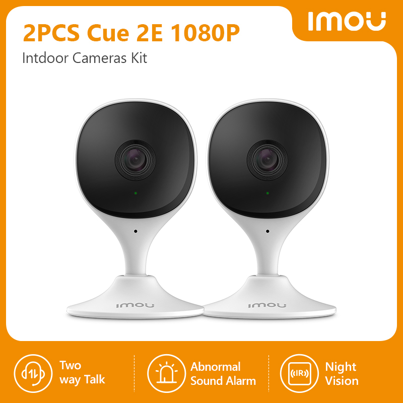 IMOU 2PCS Cue 2E Set 1080P Indoor Camera Baby Monitor Two-way Audio Night Vision Surveillance Wifi Ip Camera Human Detection