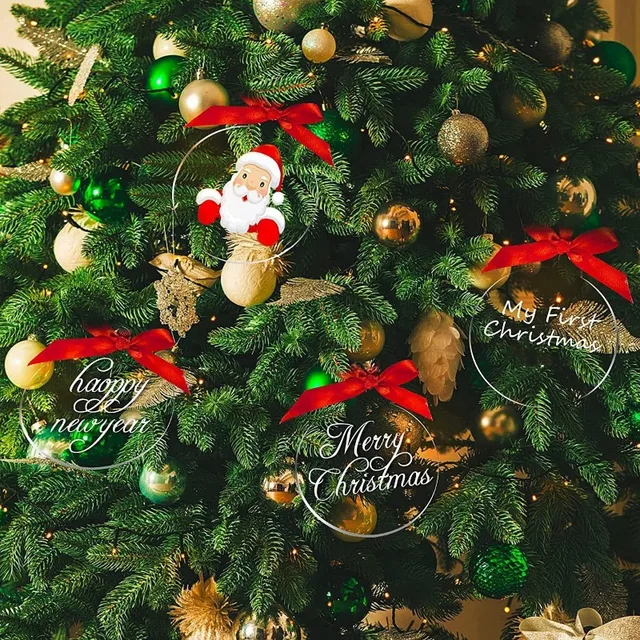 Personalize Your Holiday Décor: Clear Acrylic Christmas Hangers with Rope for DIY Creativity
