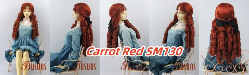 JD809 6-7inhc 7-8inch 8-9inch Back Tied Long Pig sausage curly Synthetic Mohair Doll wigs 1/6 1/4 1/3 YOSD MSD SD DOD BJD Hair