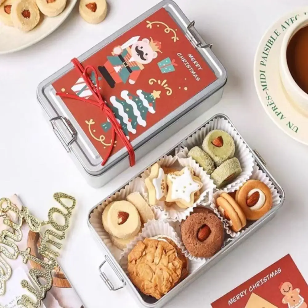 Old-fashioned Rectangular Iron Box High Quality Metal Storage Box Cake Packaging Box Durable with Lid Candy Box 3