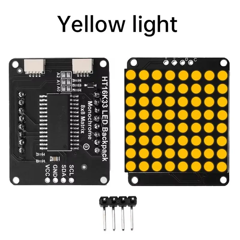 AD23-DIY LED 전자 스크린 8X8 LED 도트 매트릭스 모듈 HT16K33 I2C 인터페이스 지원 확장 연결 블루 라이트