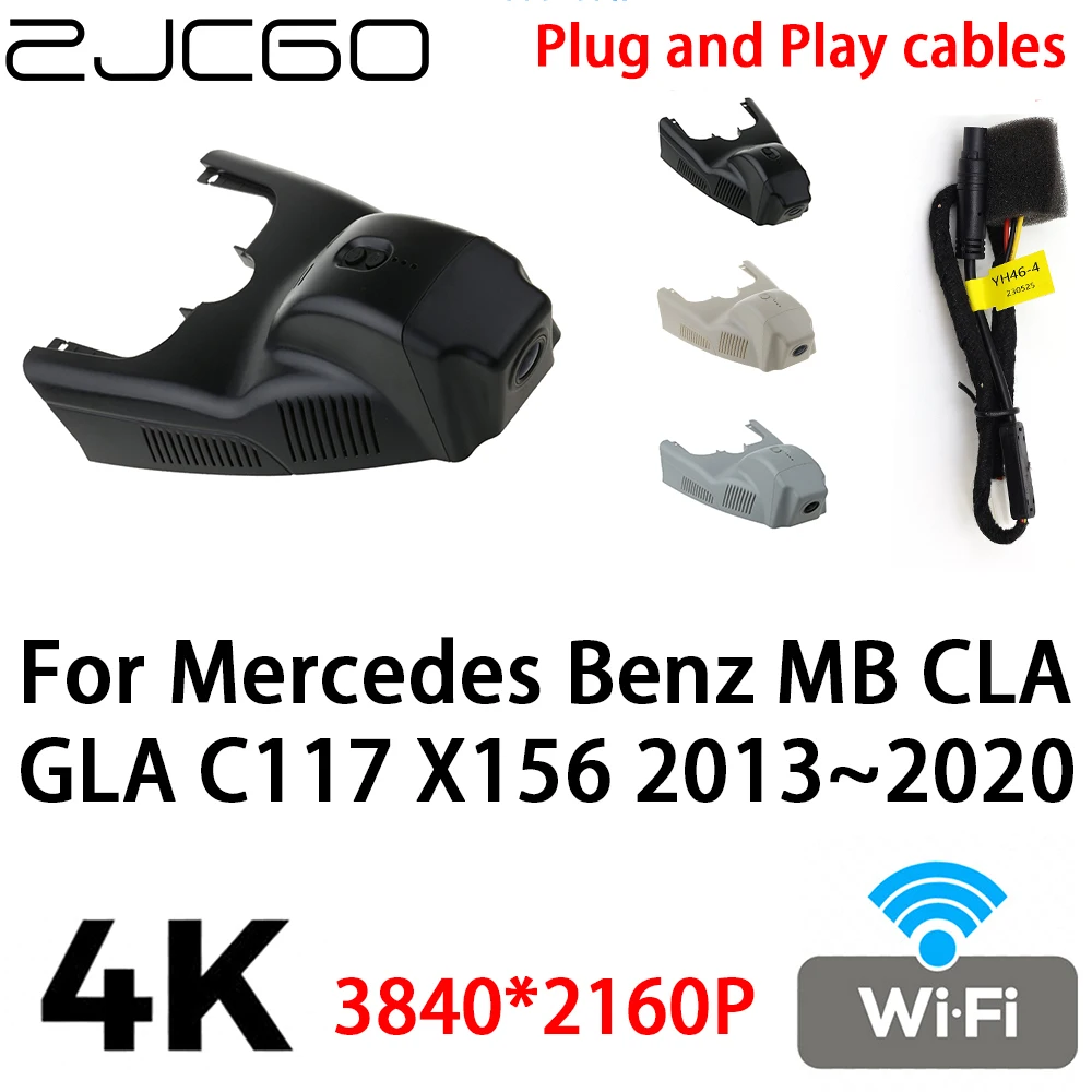

ZJCGO 4K 2160P Car DVR Dash Cam Camera Video Recorder Plug and Play for Mercedes Benz MB CLA GLA C117 X156 2013~2020