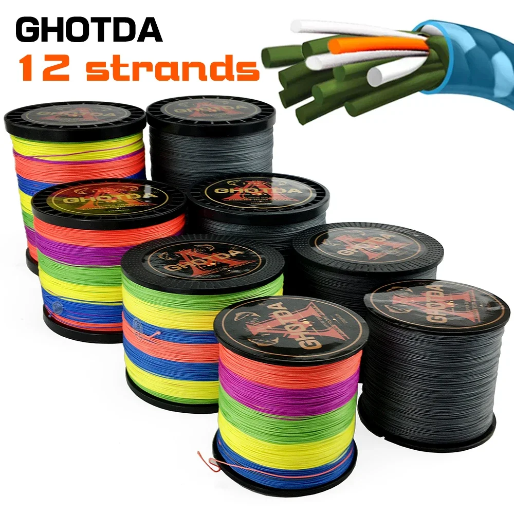 Fishing Line 1000M 500M 300M 100M 12/9/8 Strands Braid PE Multifilament fishing line fishing tackle