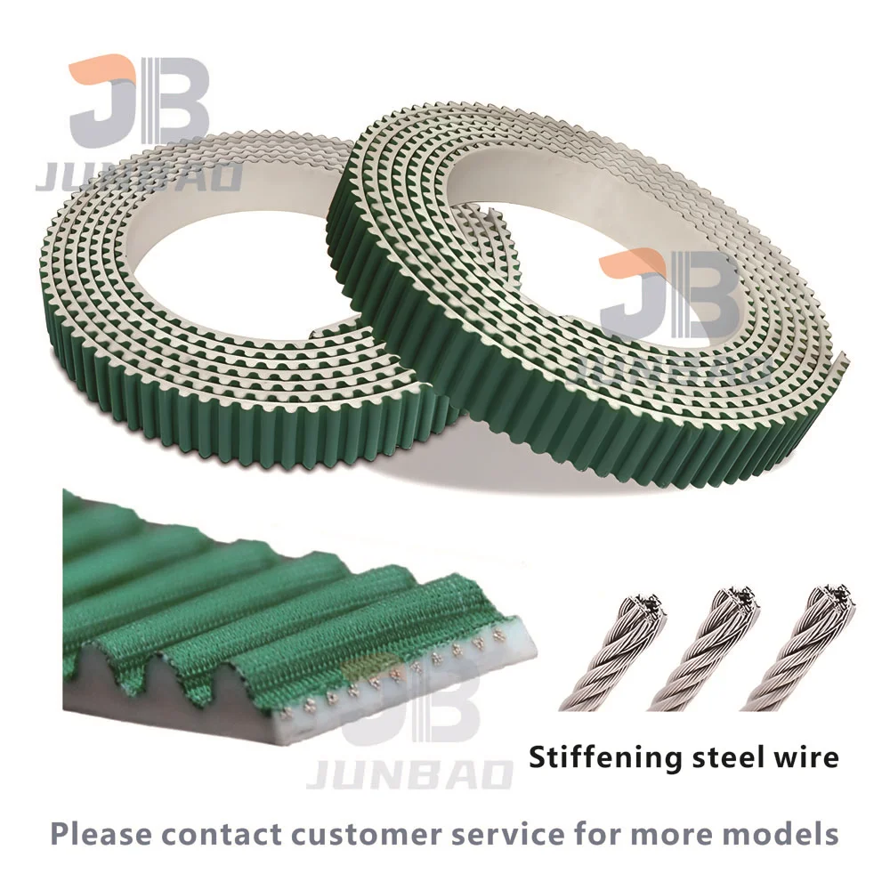 High quality HTD 3M/S3M/5M/S5M/8M/S8M Green Open Timing Belt Width 10/15/20/30/40/50MM Polyurethane Steel PU Synchronous Belt