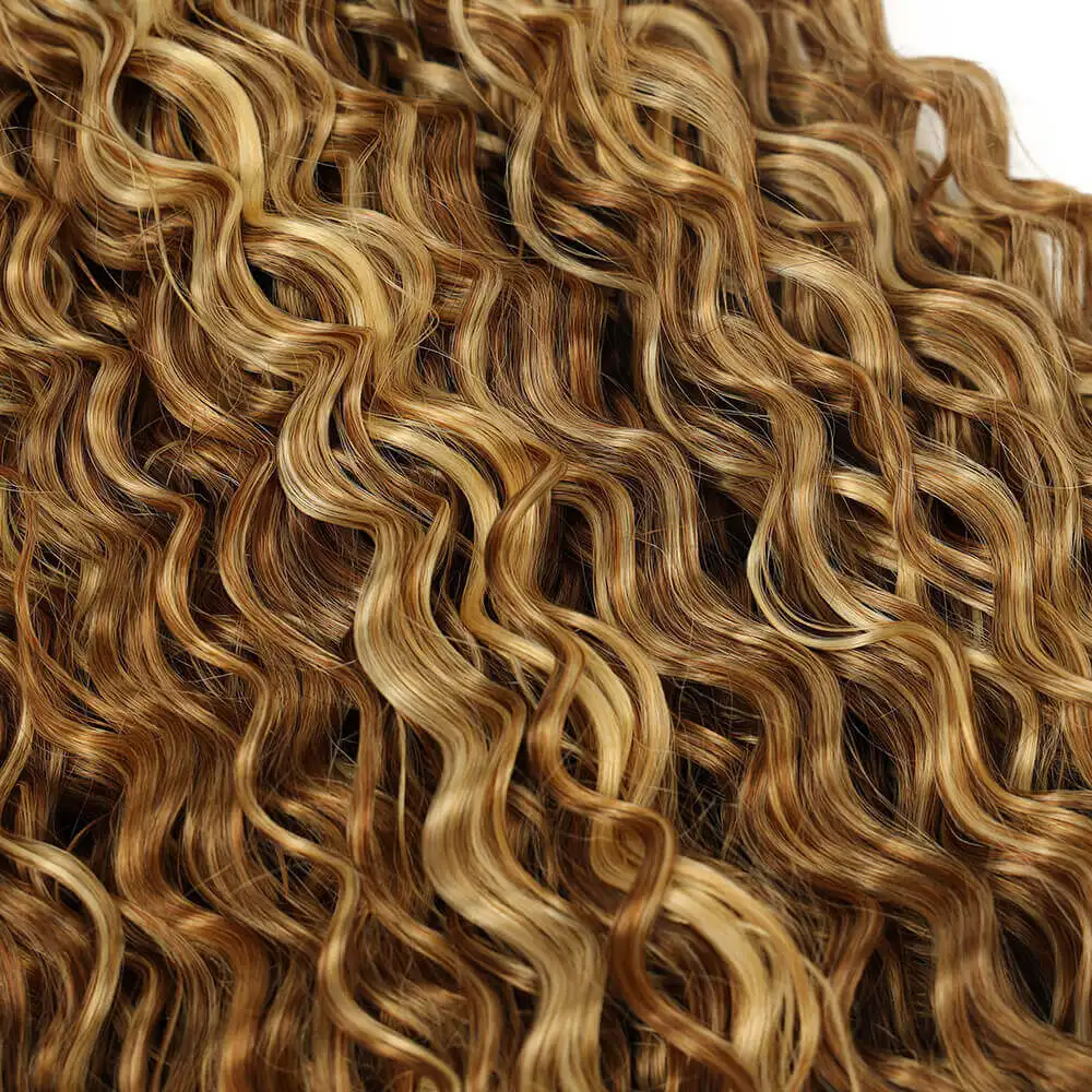 Synthetic Curly Hair Bundles Water Wave Hair Extension Afro Kinky For Women Heat Resistant Fiber Daily Holiday Wear