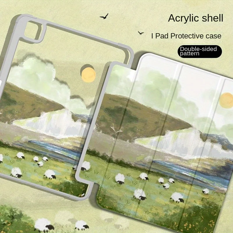 Sleek Triple Fold PU Acrylic Cover