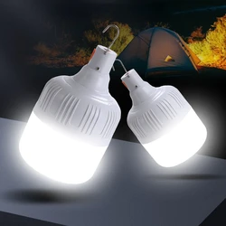 Portable Emergency Lights Hook Outdoor USB Rechargeable Mobile LED Lamp Bulbs Fishing Camping Patio Porch Garden Lighting