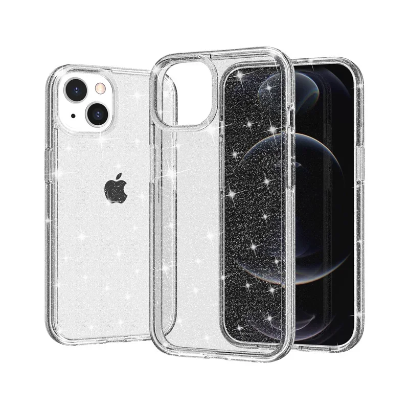 Super Hard 6FT Protection Transparent Glitter Case for iPhone 17 Pro Max/16/15/14/13/12/11/XR/8 Plus/SE 2 Shiny Sparkle Cover - 1