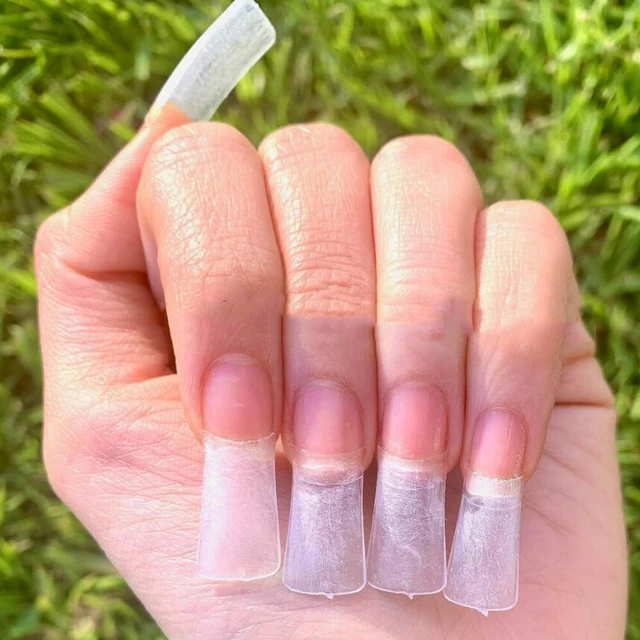 つけ爪用の白いアクリルチップ,人工マニキュアアクセサリー