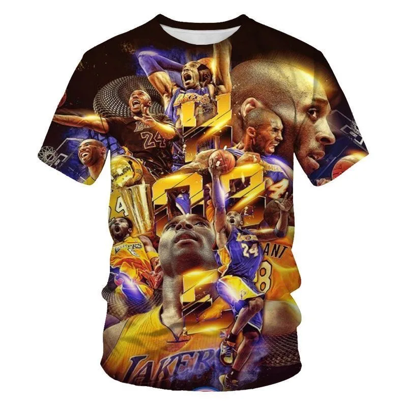 New Hot 3D Printed Basketball Sports Quick Drying T-shirt Men and Women The Same NBA Star Series Printed Training T-shirt