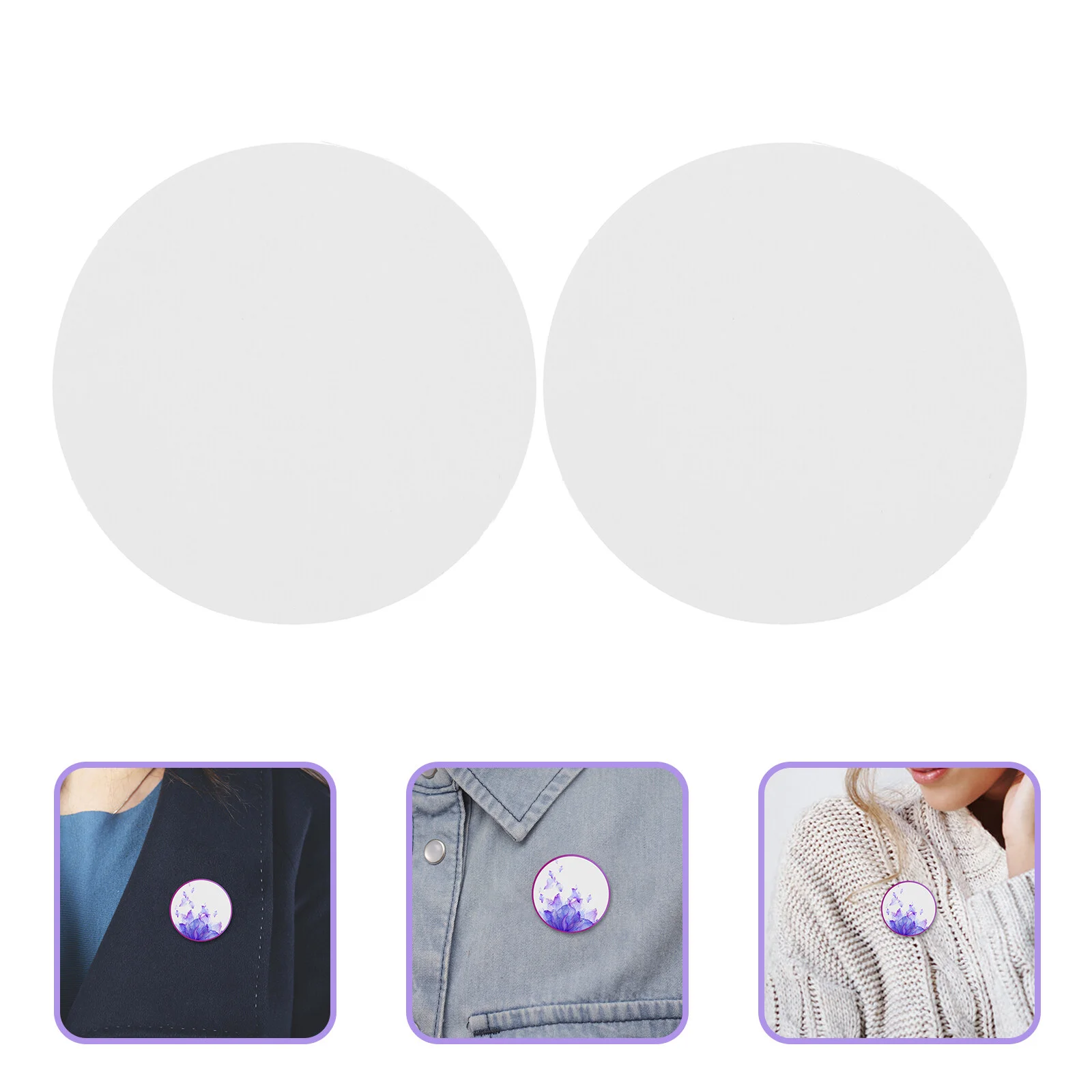 100 Sheets Badge Paper An Fittings Multi-use Handicraft Papers Blank Round Making Holder Graffiti Crafter for Mini