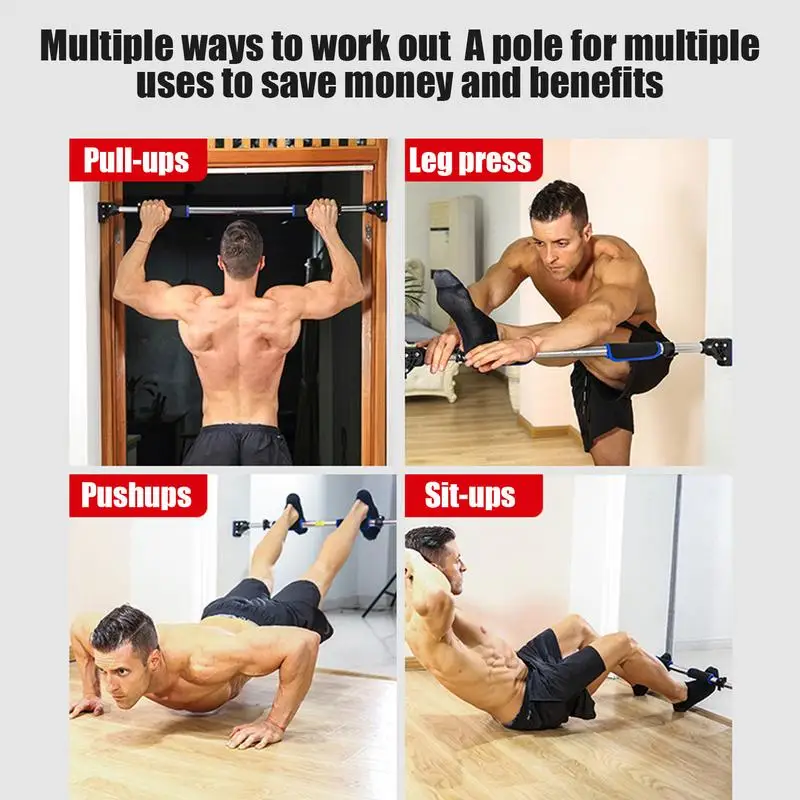 72-105cm retractable door horizontal bar, anti-rotation horizontal bar, pull-up indoor fitness equipment
